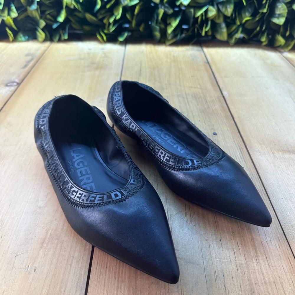 Karl Lagerfeld Paris Women’s Vinette Pointed Toe Ballet Flat- Size 8.5